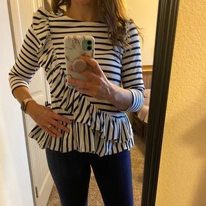 Crown & Ivy 3/4 sleeve ruffle top (3/$15) ☀️